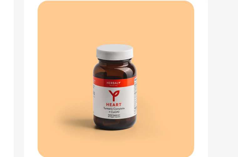 Herbaly HEART Turmeric Complete + CoQ10 Capsules bottle.